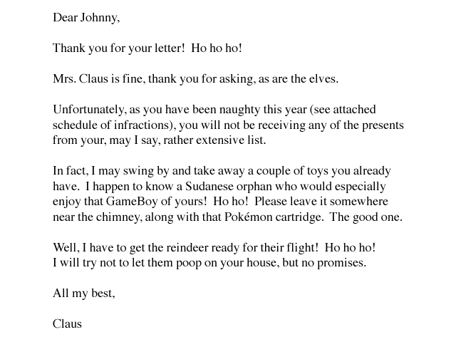 Personalized Letters from Santa