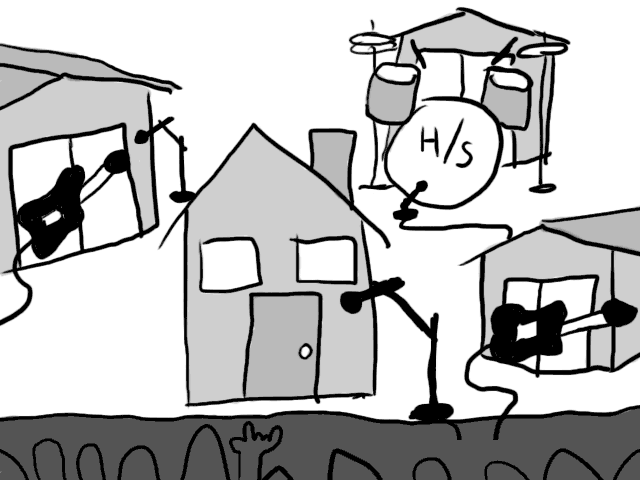 house and the sheds