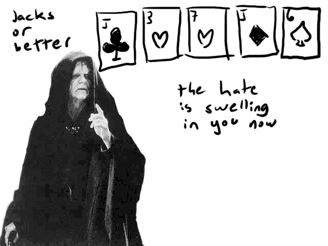 Play video p0ker with the Emperor