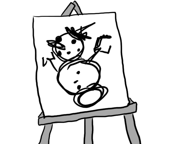 Kinkade's FIRST Snowman