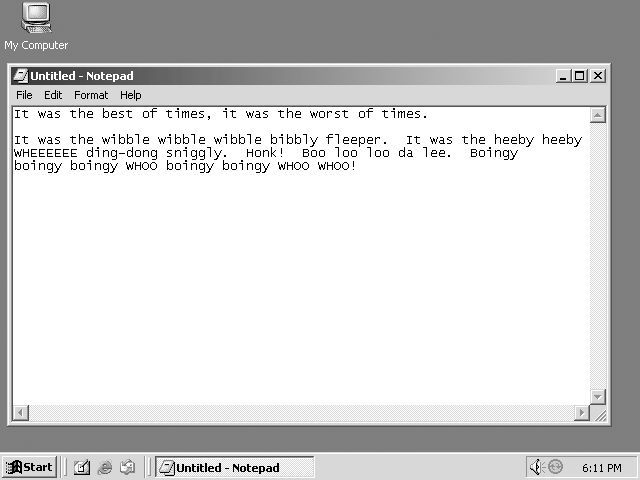 your document is silly!
