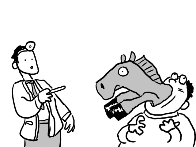 Huge Horse In The Mouth