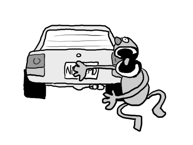hide your license plate Grover